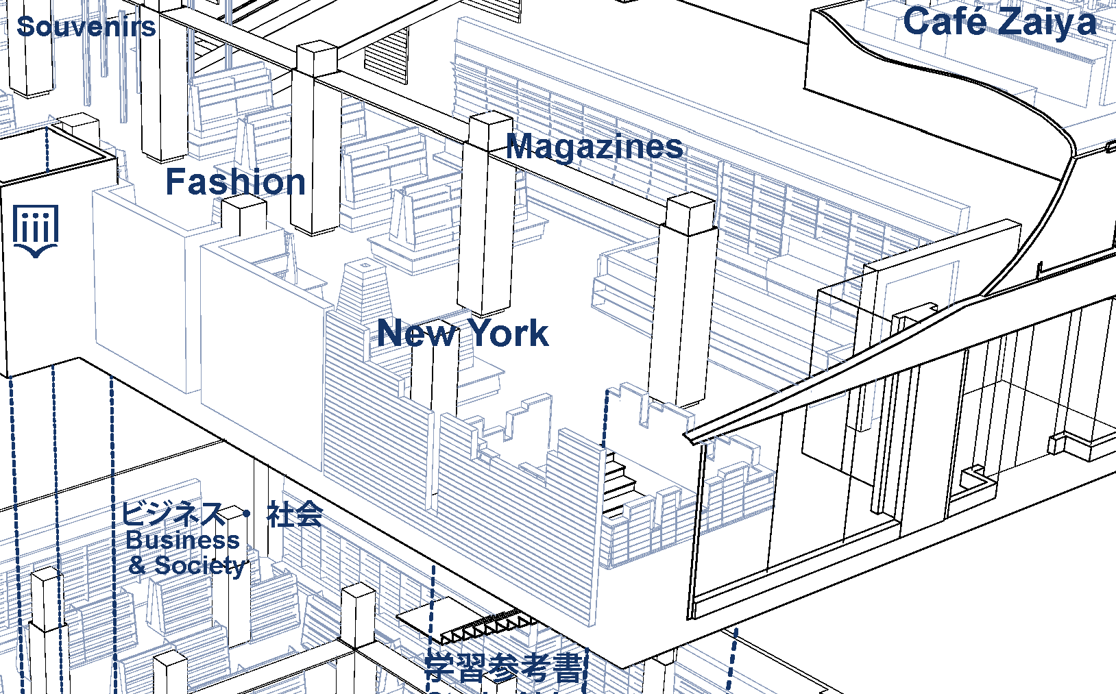 Kinokuniya NY graphics